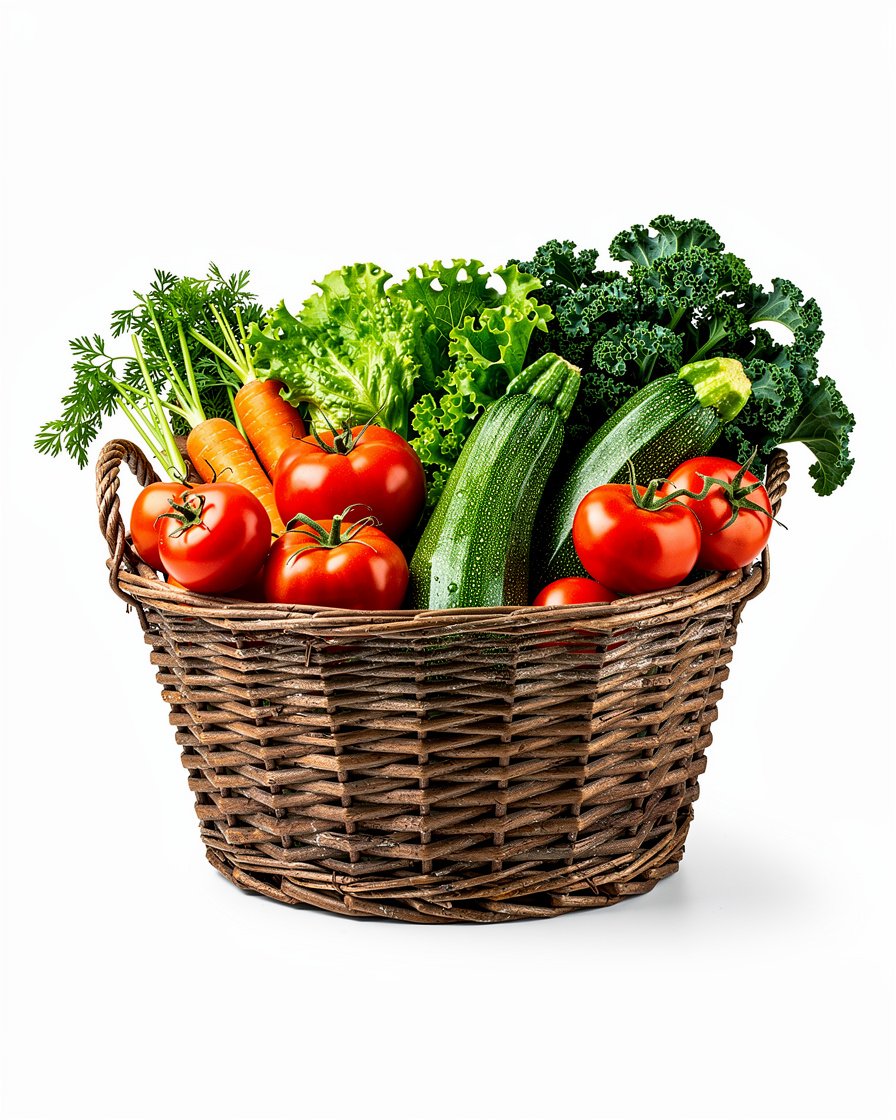 Panier de légumes frais de saison