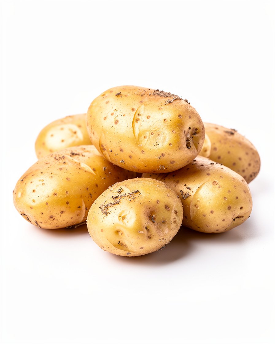 Pommes de terre nouvelles encore terreuses